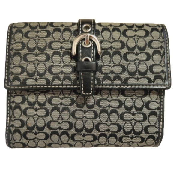Coach Signature Canvas Wallet - Picture 1 of 6